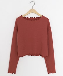 DHOLIC | クロップドウェーブTシャツ(Tシャツ/カットソー)