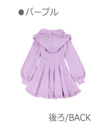 Bobon21 | フリルHoodieハートくり抜きワンピース-全２色-(ワンピース)