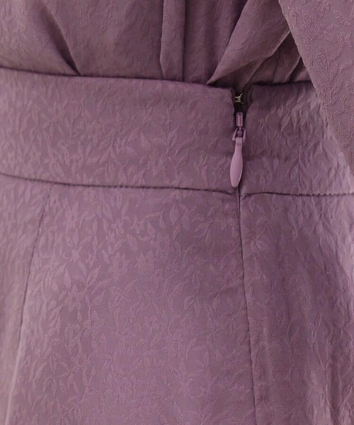 OZOC（オゾック）の「[洗える]小花ジャカードフレアスカート（スカート・レディース・タバコブラウン(054)/ライトパープル(081)・38(M)）」の9枚目の写真