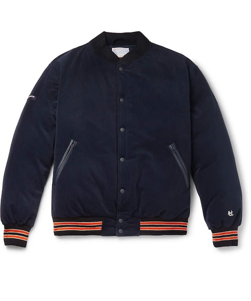 nanamica（ナナミカ）の「Nanamica Stripe-Trimmed Corduroy Down