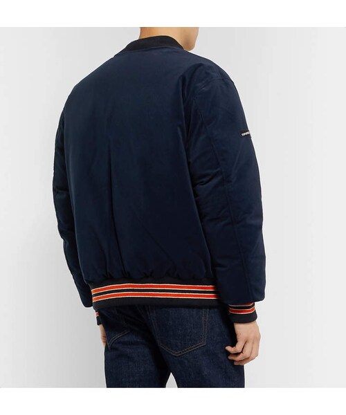 nanamica（ナナミカ）の「Nanamica Stripe-Trimmed Corduroy Down