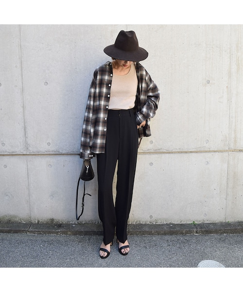 no brand（ノーブランド）の「チェックルーズシャツ（シャツ/ブラウス・レディース・その他）」の3枚目の写真