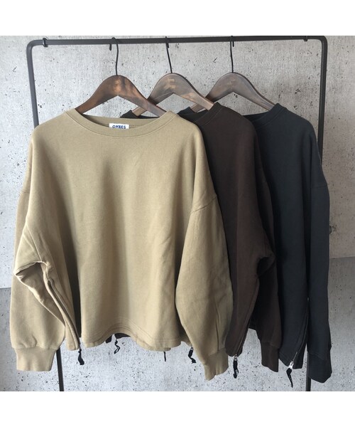 copine（コピン）の「【9月26日19時～再入荷】サイドジッパーデザイン！バックプリント裏起毛トレーナー(3color)【クリックポスト対象商品】（スウェット・レディース・その他）」の13枚目の写真