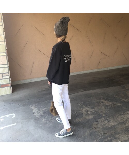 copine（コピン）の「【9月26日19時～再入荷】サイドジッパーデザイン！バックプリント裏起毛トレーナー(3color)【クリックポスト対象商品】（スウェット・レディース・その他）」の10枚目の写真