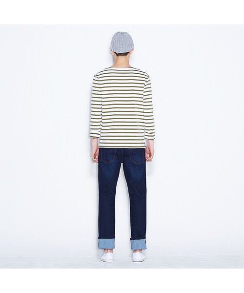 8seconds（エイトセカンズ）の「스트라이프 베이직 티셔츠（トップス・メンズ・녹색・S/M/L/XL）」の3枚目の写真