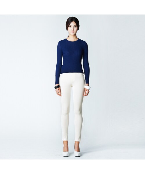 8seconds（エイトセカンズ）の「클래식 레깅스 팬츠（パンツ・レディース・흰색・S/M/L）」の2枚目の写真