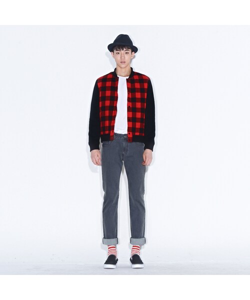 8seconds（エイトセカンズ）の「HIPSTER 깅엄체크 자켓（ジャケット/アウター・メンズ・빨간색・S/M/L）」の2枚目の写真