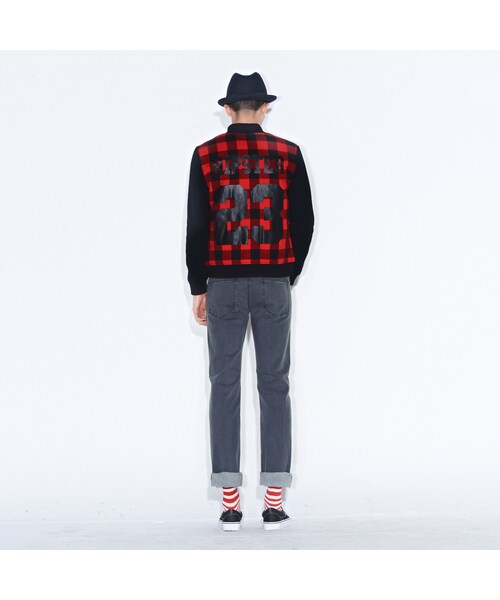 8seconds（エイトセカンズ）の「HIPSTER 깅엄체크 자켓（ジャケット/アウター・メンズ・빨간색・S/M/L）」の3枚目の写真