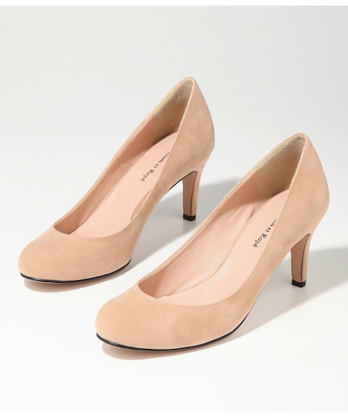 ADAM ET ROPE'（アダムエロペ）の「フェイクスウェードコンビパンプス（シューズ・レディース・ベージュ/ネイビー系/ローズピンク/イエロー・22.5/23.0/23.5/24.0/24.5）」の5枚目の写真