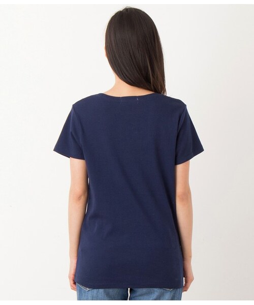 LE JUN（ルジュン）の「オーガビッツUネックTシャツ（トップス・レディース・グレー/ホワイト/ネイビー/オレンジ・S/M）」の7枚目の写真