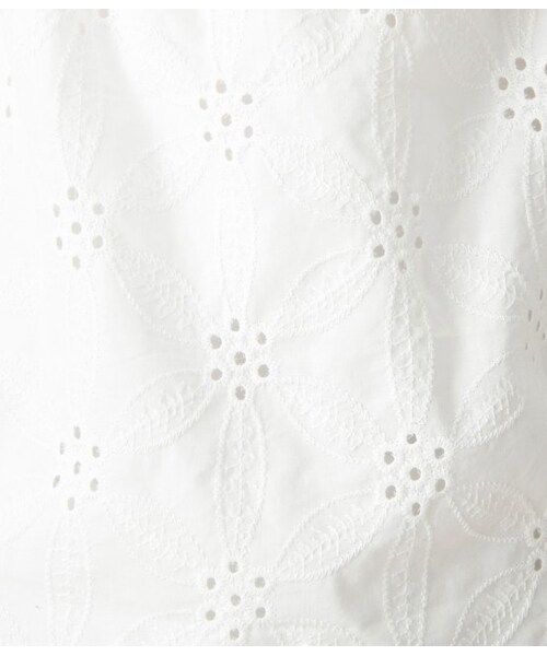 VIS（ビス）の「コットン刺繍シャーリングブラウス（トップス・レディース・ホワイト/ネイビー/ブルー・M）」の10枚目の写真