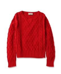 Maison Kitsune | ケーブル ニットプルオーバー PULL COL ROND(トップス)