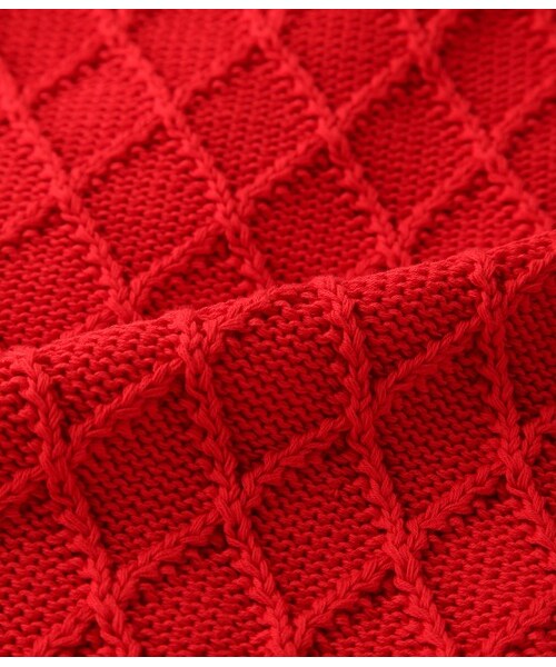 Maison Kitsune（メゾンキツネ）の「ケーブル ニットプルオーバー PULL COL ROND（トップス・レディース・グレー/ホワイト系/レッド/オレンジ・S）」の12枚目の写真