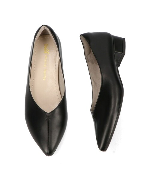 ORiental TRaffic(オリエンタルトラフィック)の「Vカット切替ヒールパンプス(その他・レディース・ブラック/カーキ/パープル・34/35/36/37/38/39/40/41/42)」の1枚目の写真