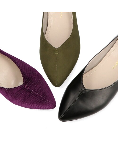 ORiental TRaffic(オリエンタルトラフィック)の「Vカット切替ヒールパンプス(その他・レディース・ブラック/カーキ/パープル・34/35/36/37/38/39/40/41/42)」の11枚目の写真