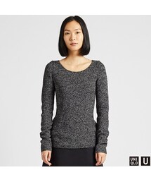 UNIQLO | メランジラウンドネックセーター（長袖）セットアップ可能(ニット/セーター)