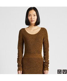 UNIQLO | メランジラウンドネックセーター（長袖）セットアップ可能(ニット/セーター)