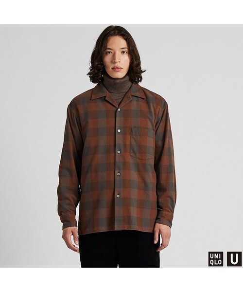 UNIQLO ユニクロ ネルシャツ チェックシャツ 赤×黒 L - トップス