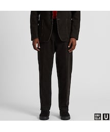 UNIQLO | ワイドフィットテーパードコーデュロイパンツ セットアップ可能(その他パンツ)