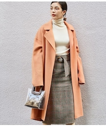 ADAM ET ROPE' | ビッグラペルダブルフェイスコート(ジャケット/アウター)