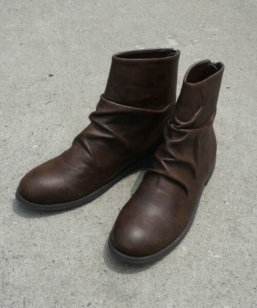 hardcover(ハードカバー)の「hardcover/ドレープBACK ZIP BOOTS(ブーツ・メンズ・ブラック/ブラウン/キャメル・SMALL/MEDIUM/LARGE)」の2枚目の写真