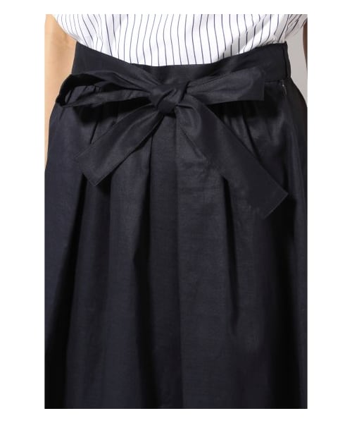 Spick & Span（スピックアンドスパン）の「リボンツキ ギャザーSK（ひざ丈スカート・レディース・ホワイト/ネイビー・34/36/38/40）」の8枚目の写真