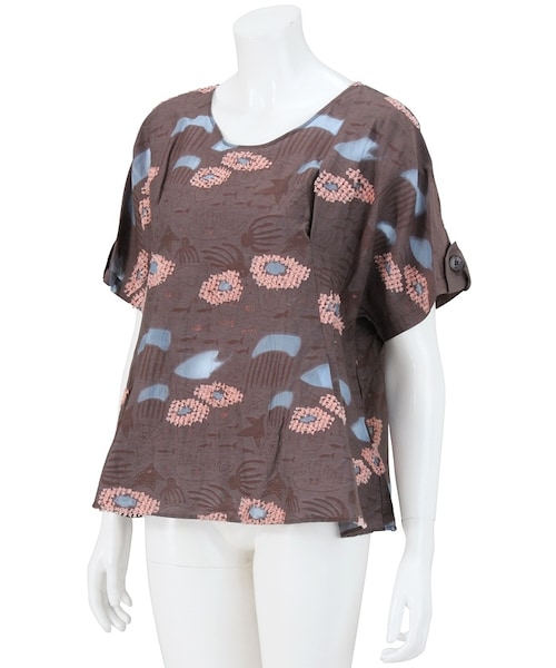 Ne-net（ネネット）の「ネ・ネット / うみのなかジャガード / Tシャツ（トップス・レディース・beige(03)/blue(12)・02）」の6枚目の写真