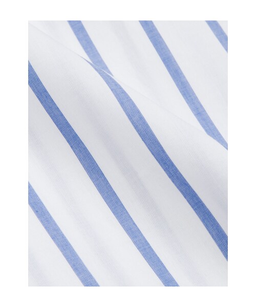 w closet(ダブルクローゼット)の「ストライプ袖フリルプルオーバー(トップス・レディース・オフホワイトベース/ネイビーブルーベース・FREE)」の9枚目の写真