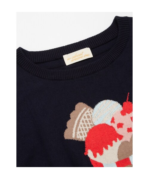 w closet（ダブルクローゼット）の「14G アイス柄ニットプルオーバー（トップス・レディース・オフホワイト/ネイビー・FREE）」の6枚目の写真