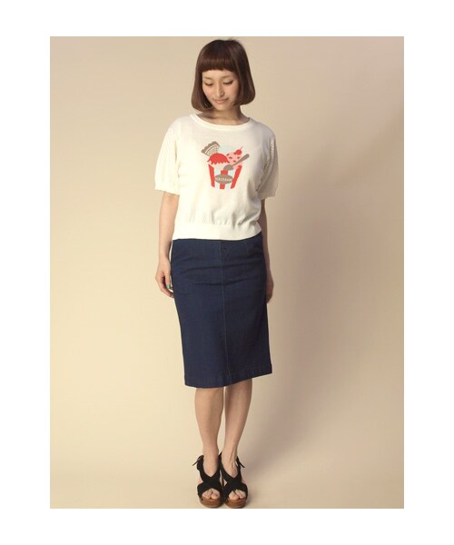 w closet（ダブルクローゼット）の「14G アイス柄ニットプルオーバー（トップス・レディース・オフホワイト/ネイビー・FREE）」の10枚目の写真