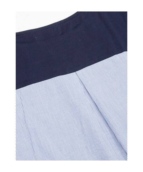 w closet（ダブルクローゼット）の「袖ストライプ切替プルオーバー（トップス・レディース・オフホワイト×ネイビーストライプ/ネイビー×ブルーストライプ・FREE）」の8枚目の写真