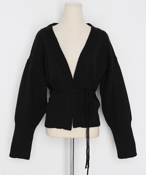 DHOLIC（ディーホリック）の「ストリングオープンカーディガン（カーディガン/ボレロ・レディース・ブラウン/ホワイト/ブラック・FREE）」の3枚目の写真