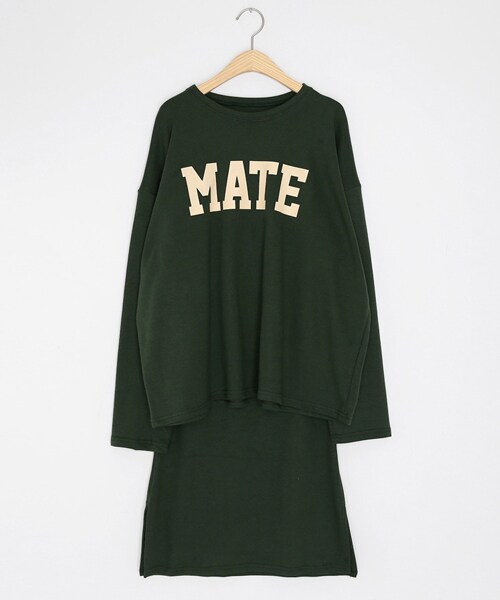 DHOLIC（ディーホリック）の「MATEロゴTシャツ&スカートSET（Tシャツ/カットソー・レディース・ブラウン/ブラック/グリーン・FREE）」の3枚目の写真