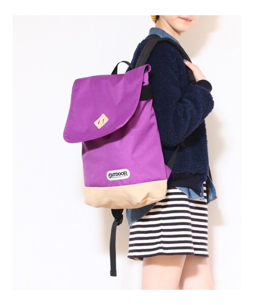 HOLIDAY(ホリデイ)の「holiday×OUTDOOR BACKPACK(バッグ・レディース・PURPLE/GRAY/BLACK・ONE SIZE)」の1枚目の写真