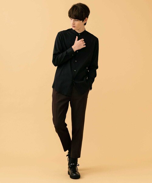 STUDIOUS（ステュディオス）の「フォルムサージテーパードスラックス（パンツ・メンズ・BLACK/BRN・1/2/3）」の3枚目の写真