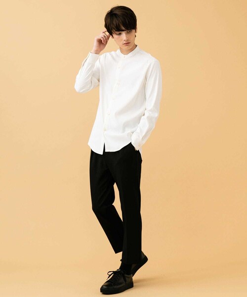 STUDIOUS（ステュディオス）の「フォルムサージテーパードスラックス（パンツ・メンズ・BLACK/BRN・1/2/3）」の12枚目の写真