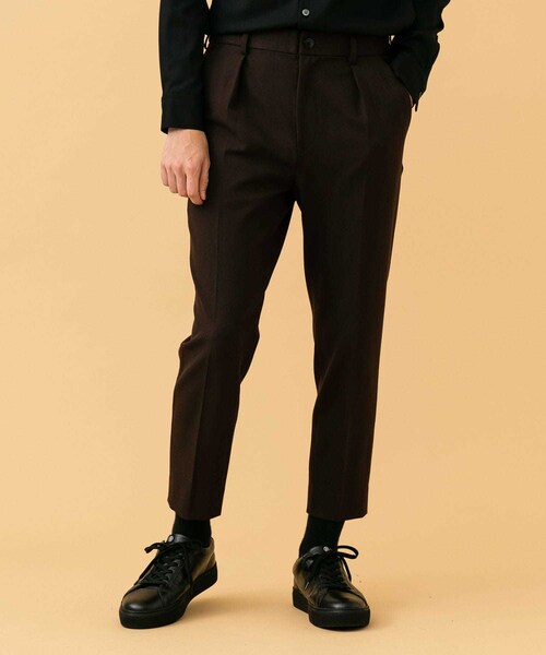 STUDIOUS（ステュディオス）の「フォルムサージテーパードスラックス（パンツ・メンズ・BLACK/BRN・1/2/3）」の4枚目の写真