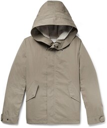 Yves Salomon Cotton-Blend Hooded Down Parka With Detachable Shearling And Satin Lining