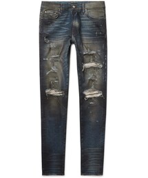 AMIRI | Amiri Skinny-Fit Panelled Distressed Stretch-Denim Jeans(デニムパンツ)