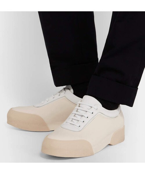 DRIES VAN NOTEN（ドリスヴァンノッテン）の「Dries Van Noten Leather-Trimmed Rubber Sneakers（スニーカー・メンズ・neutrals・Eu 41/Eu 42/Eu 43/Eu 44/Eu 45）」の3枚目の写真