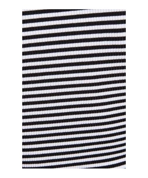 Dickies（ディッキーズ）の「Dickies Ribbed Stripe Lettuce Edge Crop Tee（Tシャツ/カットソー・レディース・Black・Small/X-small）」の4枚目の写真