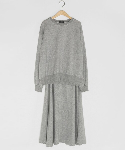 DHOLIC（ディーホリック）の「スウェット&スカートSET（スウェット・レディース・ブラック/ベージュ/グレー・FREE）」の2枚目の写真