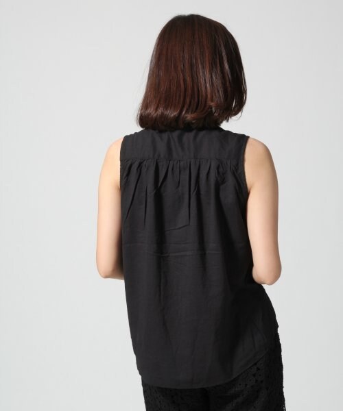 LEPSIM（レプシィム）の「レーヨン／コットンムジガラノースリーブシャツ（トップス・レディース・オフ/ブラック/フラワー/ライトグレー・Ｍ/Ｌ）」の6枚目の写真