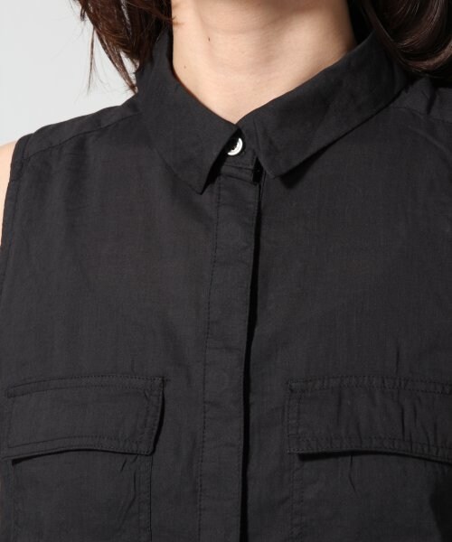 LEPSIM（レプシィム）の「レーヨン／コットンムジガラノースリーブシャツ（トップス・レディース・オフ/ブラック/フラワー/ライトグレー・Ｍ/Ｌ）」の12枚目の写真