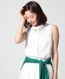 LEPSIM | レーヨン／コットンムジガラノースリーブシャツ(トップス)