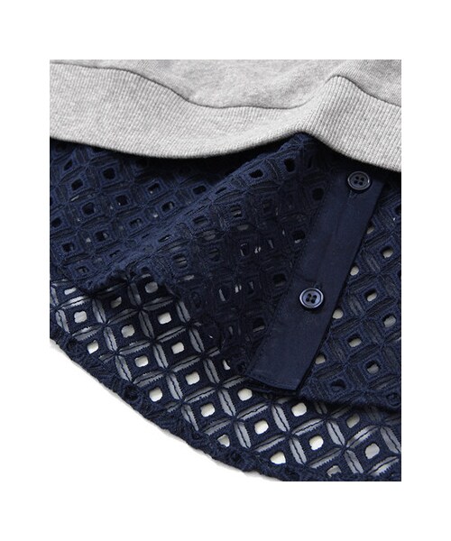 KBF（ケイビーエフ）の「レースドッキングスウェット（トップス・レディース・WHITE/NAVY・one）」の9枚目の写真