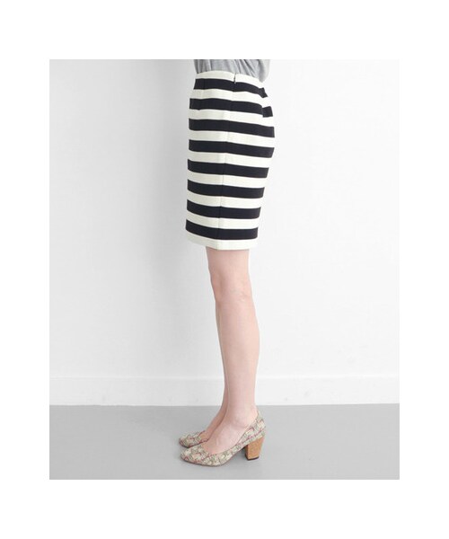 KBF(ケイビーエフ)の「太ボーダータイトスカート(スカート・レディース・OFF×NVY/OFF×BLK/KHK×NVY・one)」の8枚目の写真
