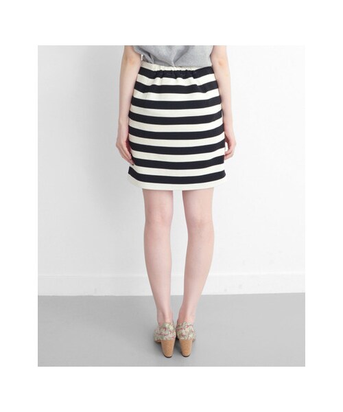 KBF(ケイビーエフ)の「太ボーダータイトスカート(スカート・レディース・OFF×NVY/OFF×BLK/KHK×NVY・one)」の9枚目の写真