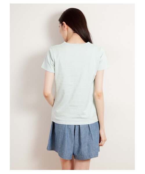 earth music&ecology（アースミュージックアンドエコロジー）の「・ロゴTシャツ（カットソー・レディース・オフホワイト/杢グレー/ミント/ネイビー・S/M）」の7枚目の写真