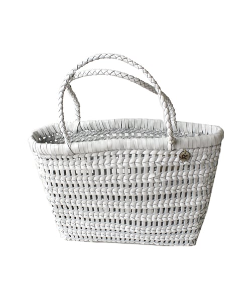 45R（フォーティファイブアール）の「レザーかご編みミニバッグ